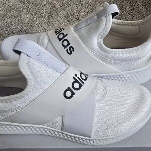 Adidas White Slip-On Sneakers